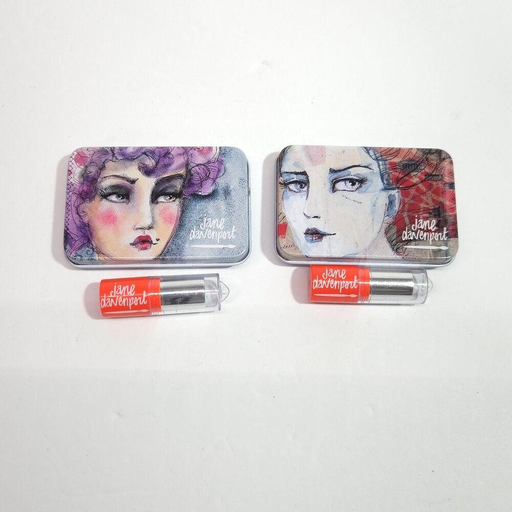 Jane Davenport Paint Til You Faint Palette Pastels Tin Sets Lot Applicators